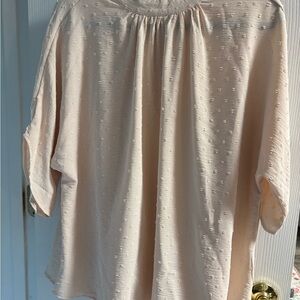 Elegant Cream Women's Plus 3X Top